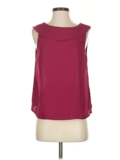 Pre-owned Eva Mendes By New York & Company Sleeveless Blouse In Burgundy