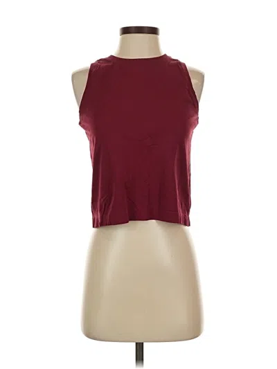 Pre-owned Athleta Sleeveless T-shirt In Burgundy