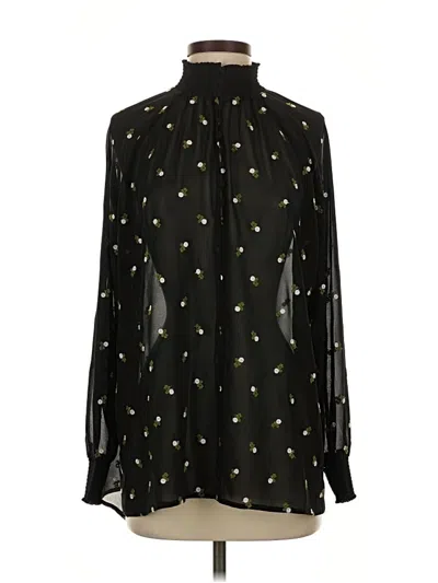 Pre-owned Cabi Long Sleeve Blouse In Black