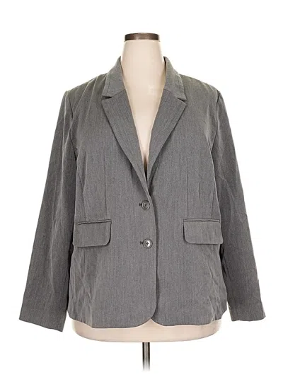 Pre-owned Lane Bryant Outlet Blazer Jacket In Gray