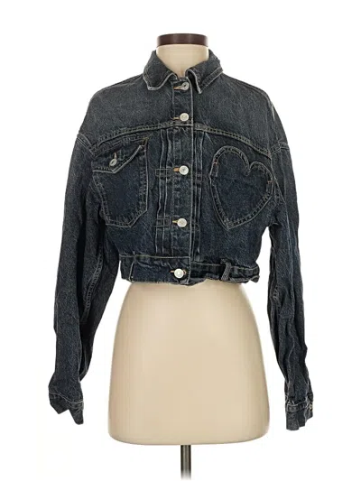 Pre-owned Zara Denim Jacket In Blue