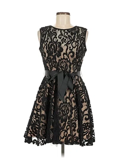 Pre-owned Betsy & Adam Cocktail Dress In Black