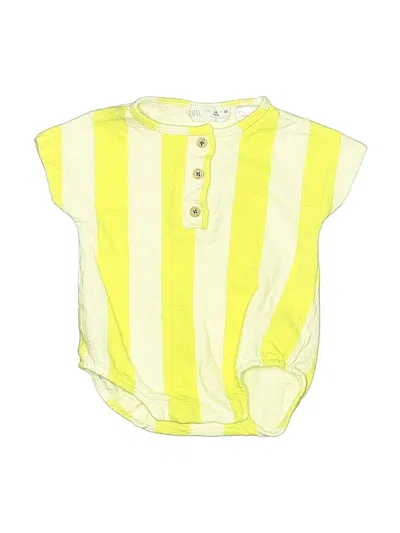 Pre-owned Zara Babies' Short Sleeve Onesie In Yellow