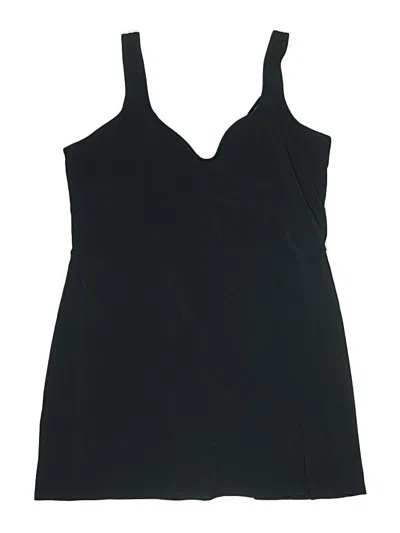 Pre-owned Abercrombie & Fitch Tank Top Black Plunge Neckline Tops