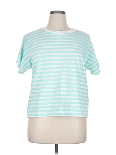 Pre-owned J.crew Factory Store Short Sleeve T-shirt In Blue