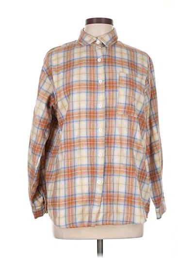 Pre-owned Princess Polly Long Sleeve Blouse In Orange