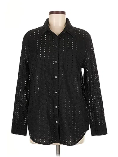Pre-owned Gap Long Sleeve Button Down Shirt In Black