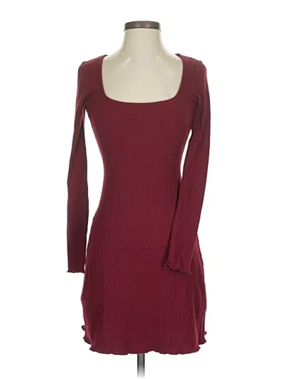 Pre-owned Lulus Casual Dress In Burgundy