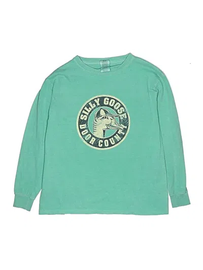 Pre-owned Gildan Kids' Long Sleeve T-shirt In Blue