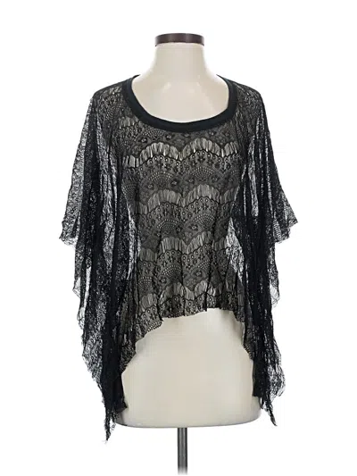 Pre-owned Billabong Short Sleeve Blouse In Black