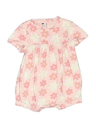 Pre-owned Monica + Andy Babies' Short Sleeve Onesie In Pink