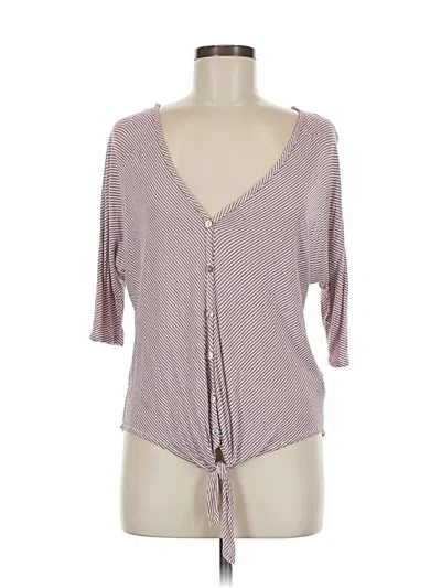 Pre-owned Green Envelope 3/4 Sleeve T-shirt In Pink