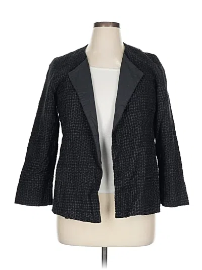 Pre-owned Eileen Fisher Blazer Jacket In Gray