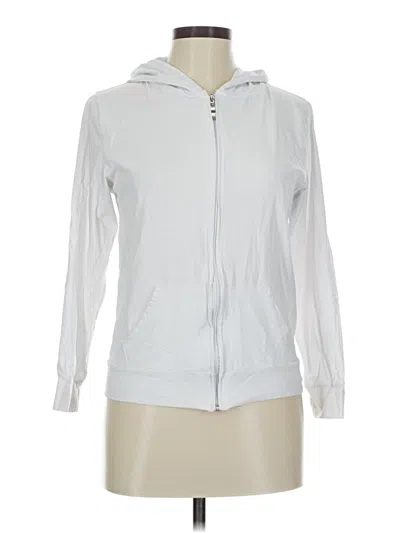 Pre-owned Assorted Brands Zip Up Hoodie In White
