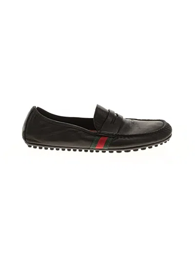 Pre-owned Gucci Flats In Black