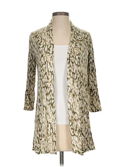 Pre-owned Anne Klein Cardigan Sweater In Gold