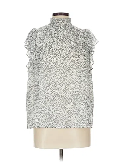 Pre-owned 1.state Sleeveless Blouse In Silver