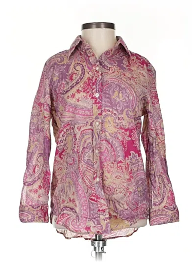 Pre-owned Polo Ralph Lauren Long Sleeve Blouse In Pink