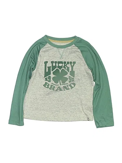 Pre-owned Lucky Brand Kids' Long Sleeve T-shirt In Green