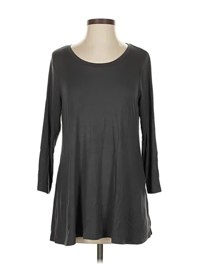 Pre-owned Logo By Lori Goldstein 3/4 Sleeve T-shirt In Gray