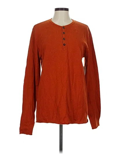 Rye Long Sleeve Henley Shirt In Red