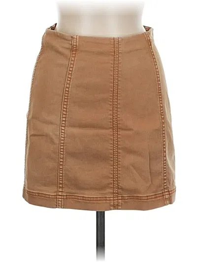 Pre-owned Free People Casual Skirt In Brown