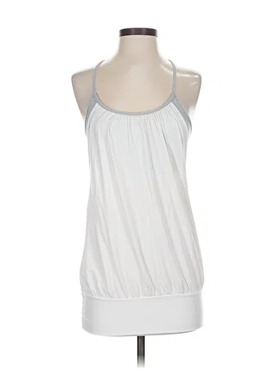 Pre-owned Lululemon Athletica Tank Top White Halter Neckline Tops