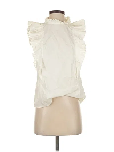 Pre-owned Rebecca Taylor Sleeveless Blouse In White