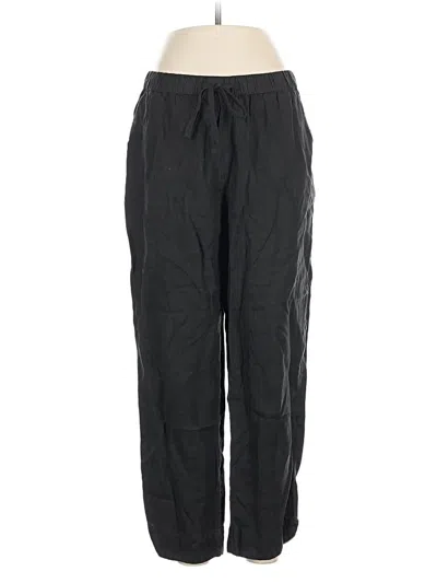 Pre-owned Caslon Linen Pants In Black