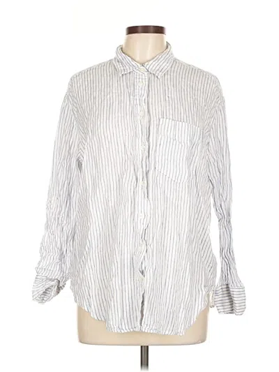 Pre-owned Gap Long Sleeve Button Down Shirt In White
