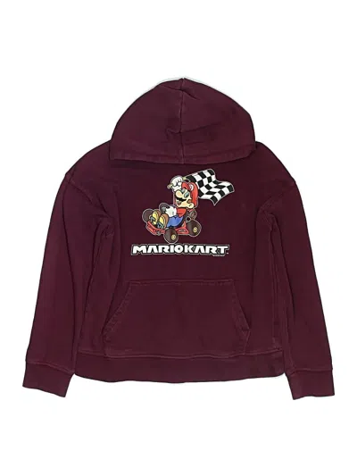 Pre-owned Gap Kids' Pullover Hoodie In Burgundy