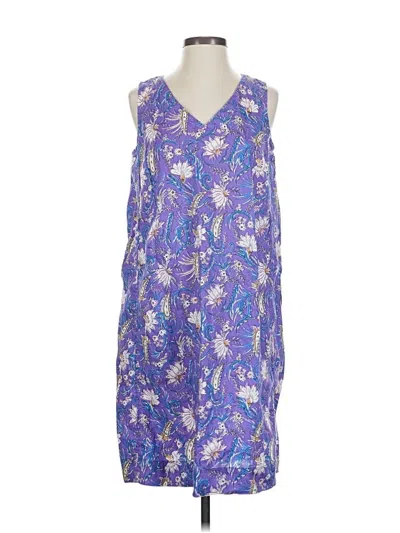 Pre-owned Jjill Casual Dress In Purple