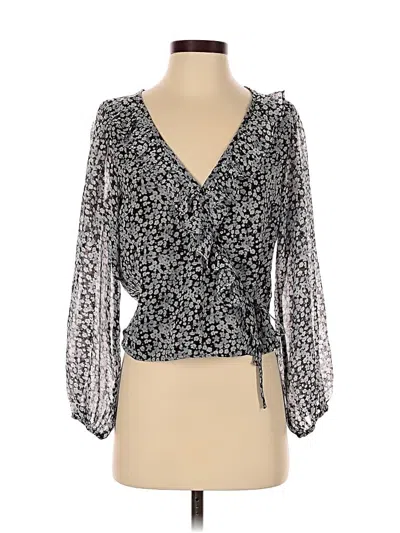 Pre-owned Abercrombie & Fitch 3/4 Sleeve Blouse In Black