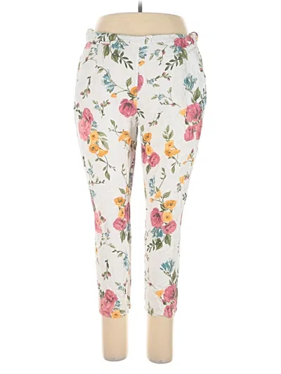 Pre-owned Belle France Linen Pants In White