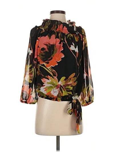 Pre-owned Vince Camuto 3/4 Sleeve Blouse In Black