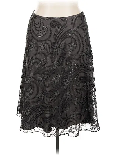 Pre-owned Lafayette 148 Silk Skirt In Black