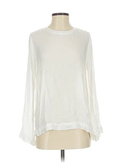 Pre-owned Bella Dahl Long Sleeve T-shirt In White
