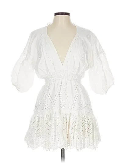 Pre-owned Misa Cocktail Dress In White