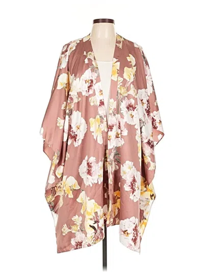Pre-owned New York And Company Kimono In Pink