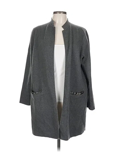 Pre-owned Chico's Cardigan Sweater In Gray