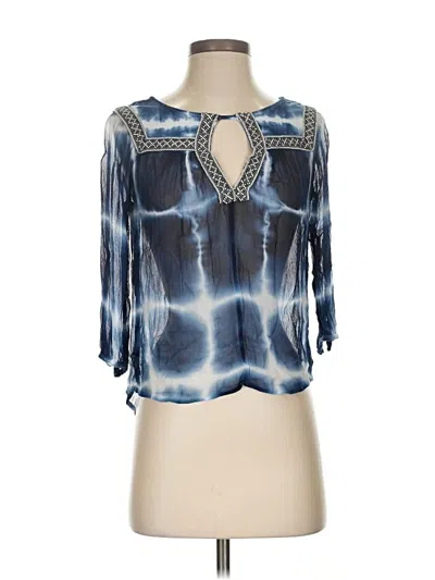 Pre-owned Gypsy 05 3/4 Sleeve Blouse In Blue
