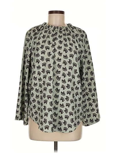 Pre-owned Ann Taylor 3/4 Sleeve Blouse In Blue