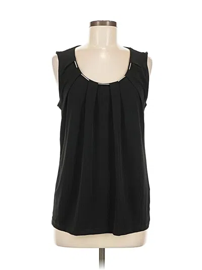 Pre-owned Gloria Vanderbilt Sleeveless Blouse In Black