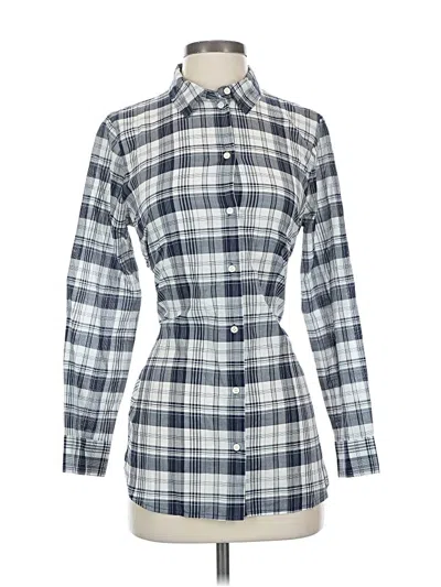 Pre-owned J.crew Factory Store Long Sleeve Button Down Shirt In Blue