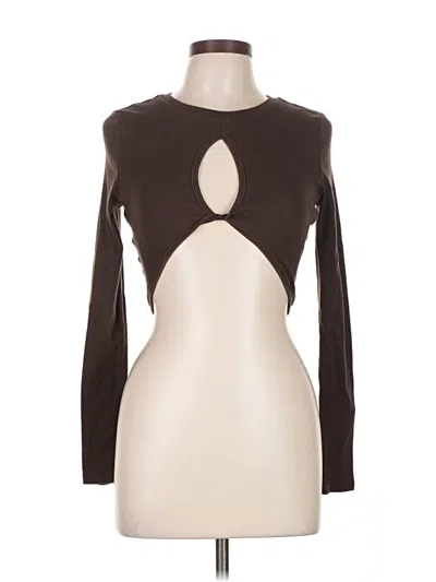 Pre-owned Aéropostale Long Sleeve T-shirt In Brown