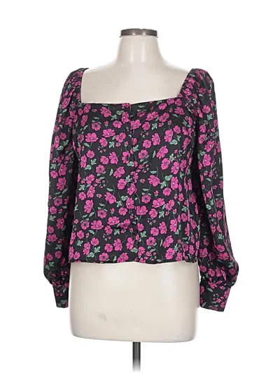 Pre-owned Leith Long Sleeve Blouse In Pink