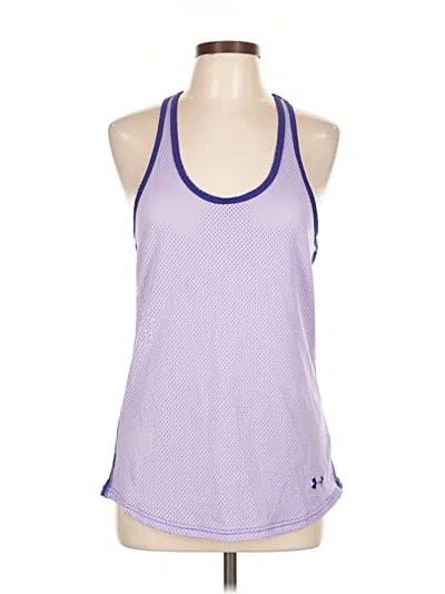 Pre-owned Under Armour Tank Top Purple Halter Neckline Tops