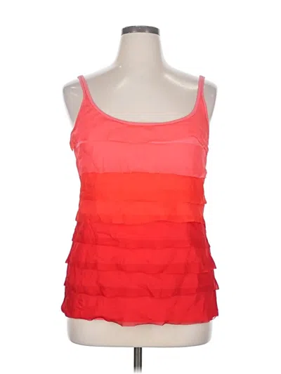 Pre-owned New York And Company Sleeveless Top Orange Square Neckline Tops