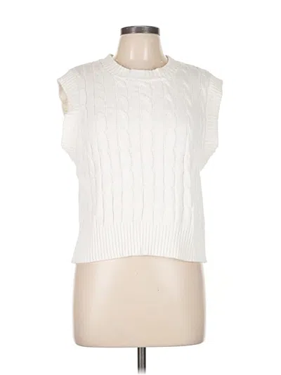 Pre-owned Forever 21 Sweater Vest In White