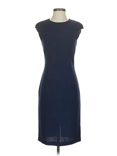 Pre-owned St John Cocktail Dress In Blue